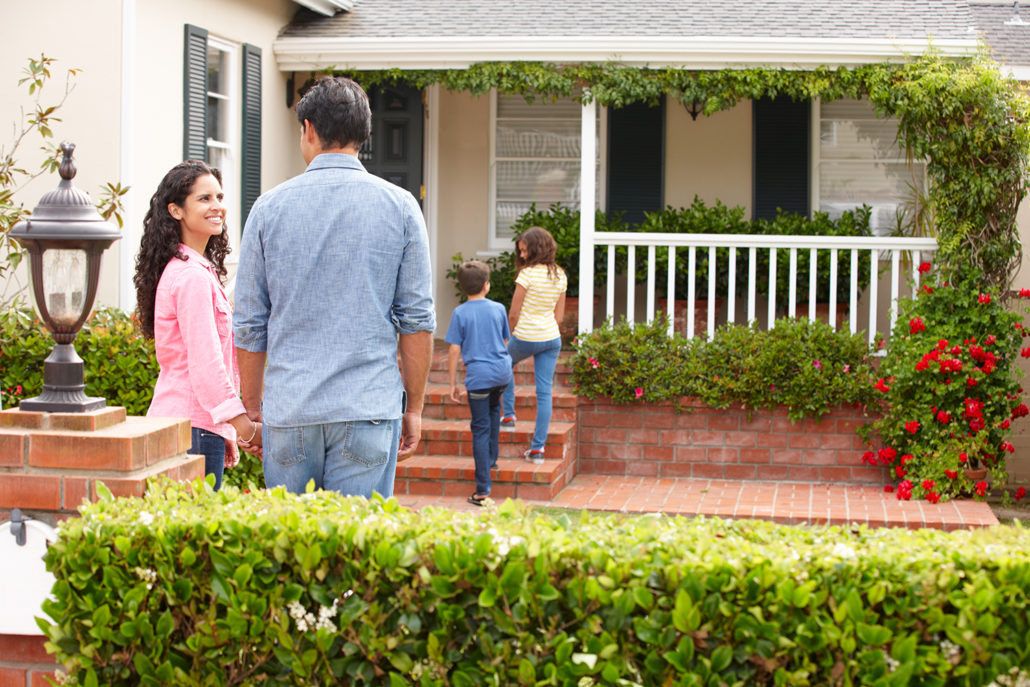 family outside home